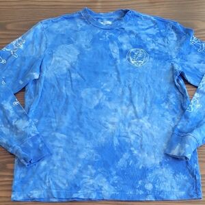 Grateful Dead Men's Blue Tie-Dye Long-Sleeve T-Shirt | Size:M